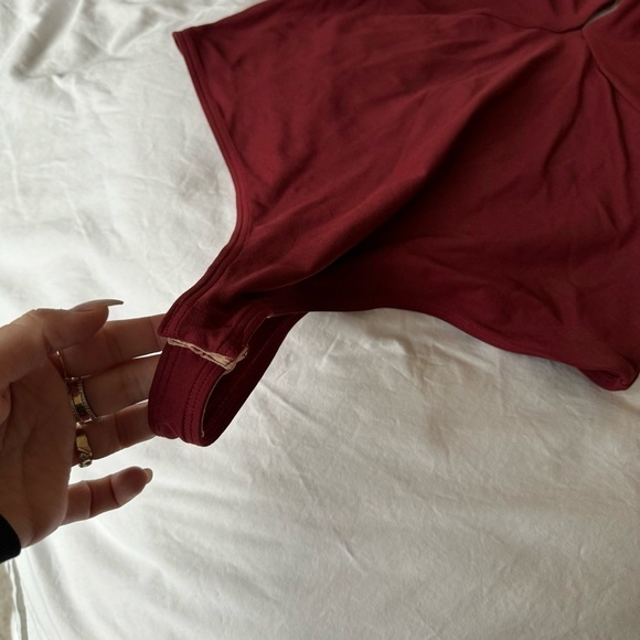 ALIX NYC Oliver Bodysuit in Crimson - Picture 7 of 13